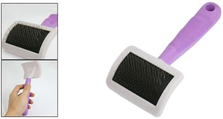 uxcell Metal Dog Pet Massage Cleaning Grooming Wire Brush Tool, Purple