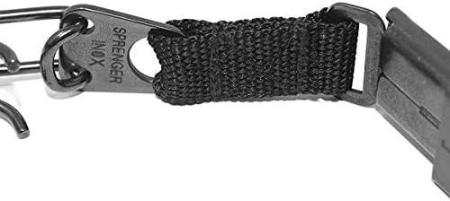 Herm Sprenger Black Stainless Steel Prong Collar with Click-Lock Buckle and Nylon Loop - 2.25 mm x 16 inches