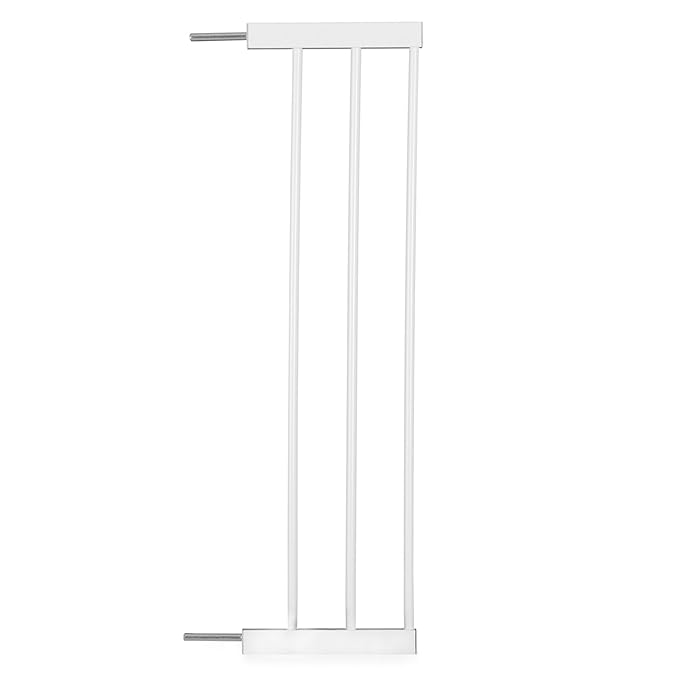 hauck Open N Stop Pressure Fit Baby & Pet Safety Gate w/ 8" Extension, Accommodates 37.8 to 39.75" Wide Home Doorway, Stairway, or Hallway, White