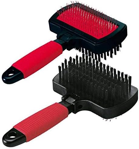 Ferplast Carder with Brush for Dogs and Cats GRO 5982, Ideal for Medium and Long-haired Animals, 17 x 10,5 x h 5 cm