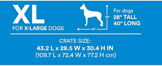 EveryYay by Petco 1-Door Dog Crate X-Large 42" L X 28.5" W X 30.4" H Black: No Handles