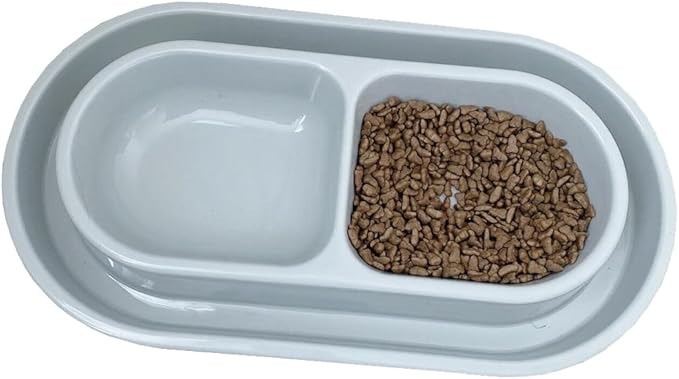 Ant Proof Cat Dish Pet Feeder 32 Oz Food Water Bowl for Small Medium Size Dogs Cats (Pink,M)