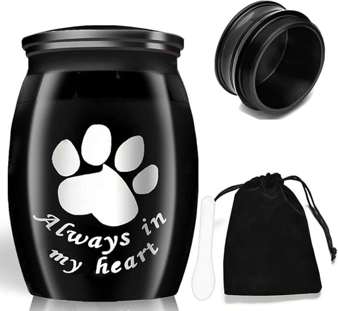 Small Keepsake Urns for Pet Ashes, 1.58 Inch Mini Cremation Urns for Ash with Paw Pattern,Stainless Steel Decorative Memorial Mini Funeral Urn for Ashes (Paw-1 Pack)
