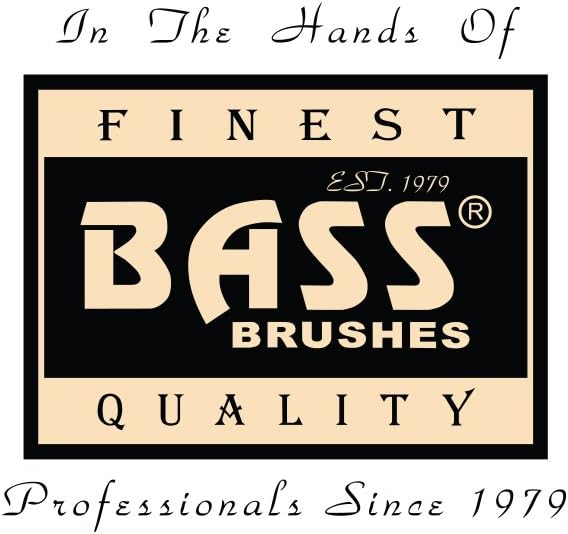 Bass Brushes | Luxury Grade Pet Brush | Shine & Condition | 100% Pure Premium Natural Bristle+Single Nylon Pin | Large Palm Design | Natural Bamboo Handle | Solid Finish | Bass Brushes Model A7-DB