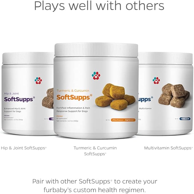 Pet Parents® Turmeric & Curcumin SoftSupps® Joint Support Supplements for Dogs w/Boswellia Serrata Extract, Coconut Oil for Dogs, & Hemp Oil for Dogs - Dog Joint Pain Relief, Dog Joint Support, 90ct