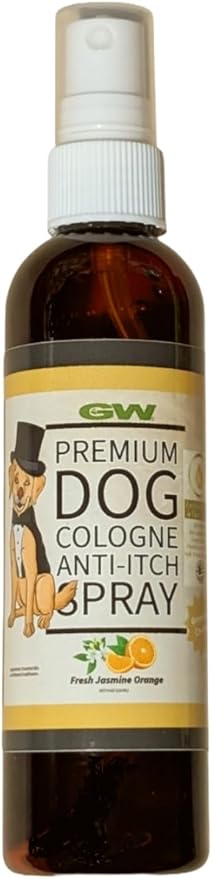 GW Natural Dog Deodorant Cologne & Anti-Itch Spray for Dogs and Cats with Jasmine Orange Blossom Scent