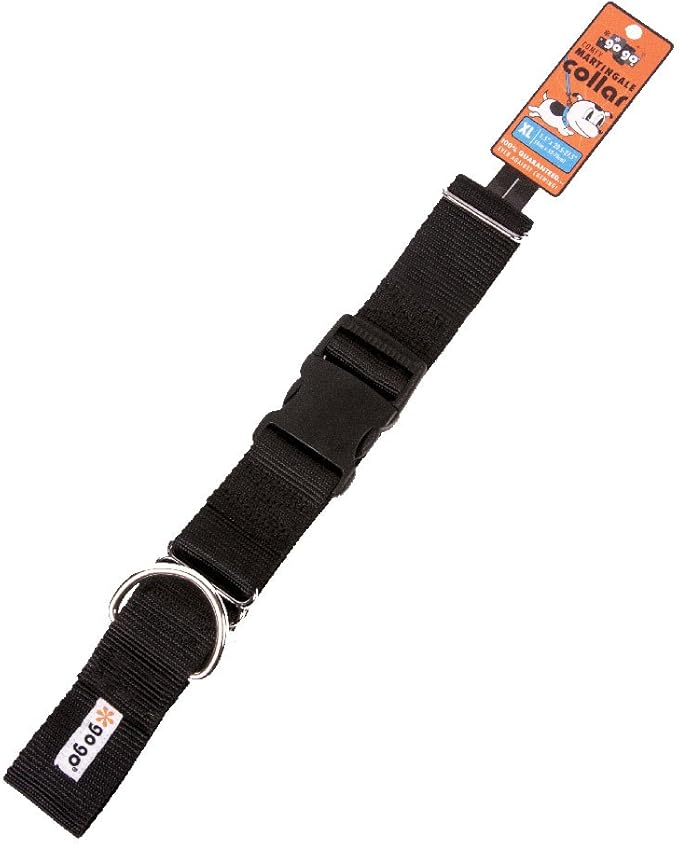 GOGO Pet Products Martingale Gentle Training Collar, X-Large, Black