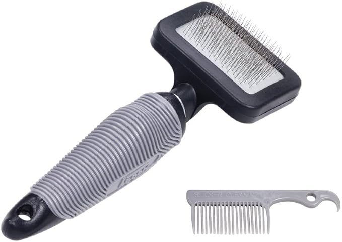 Nobby Starline Professional Grooming Range Slicker Brush with Cleaning Comb for Dog/Cat, Small