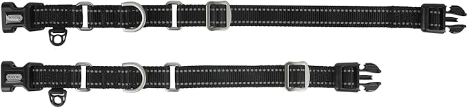 Reflective Martingale Collar for Dogs with Quick Snap Buckle Anti-Pull Nylon Safe Slip Collars for Easy Walking,Black,Medium