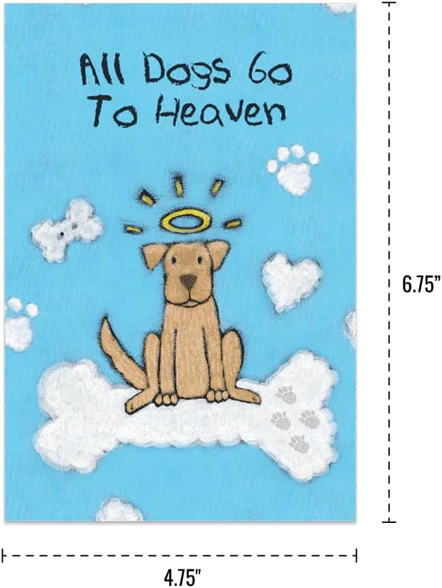 Dog Speak Sympathy Booklet – “All Dogs Go to Heaven” – 14-Page Pet Loss Remembrance Gift Book to Express Comfort, Grief & Support, 4.75" x 6.75"