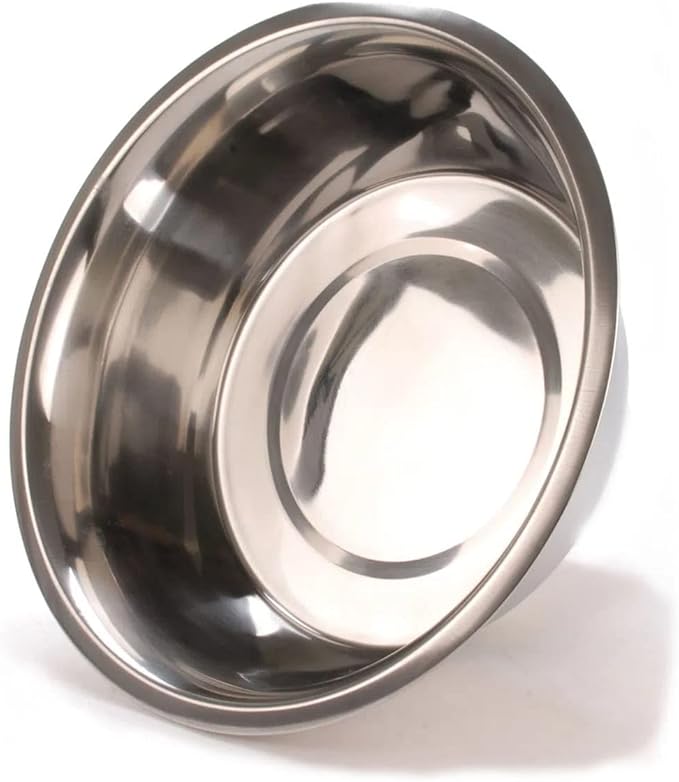 INDIPETS Standard Feeding Dish: Pet Water and Food Bowl | 5 Quart, Stainless Steel (PN: 800012)
