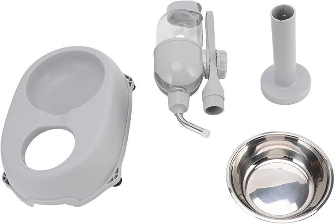 Dog Water Dispenser, Height Adjustable Pet Food Feeder Automatic Water Bottle Dispenser Standing Feeding Bowl for Cats Puppy Pets