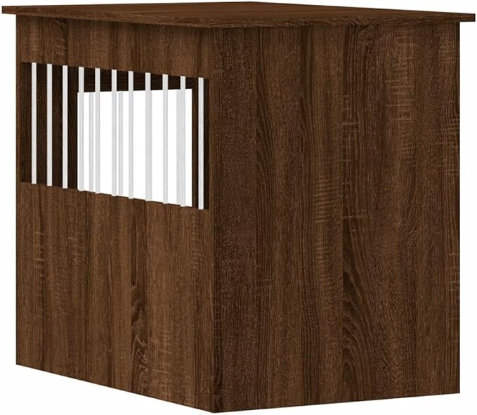 Dog Crate Furniture, Modern Dogs Kennel Indoor, Dog House Indoor, Puppy Cage Indoor Dog House, Brown Oak 21.7"x31.5"x26.8" Engineered Wood,-771