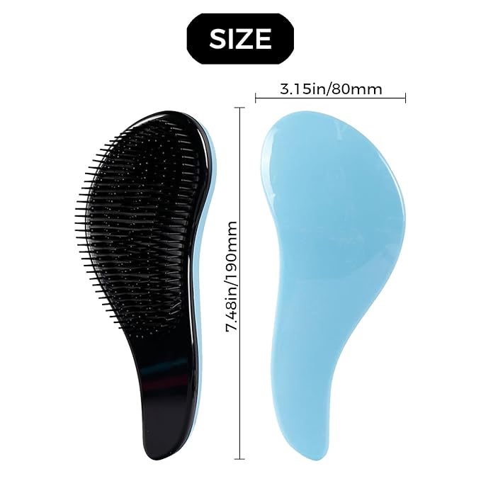 Dog Grooming Brush for Small Dogs & Puppies, Soft Bristle Puppy Brush for Shih Tzu, Yorkie, Teddy & Small Breeds, Gentle Deshedding & Massage, Easy Grip Handle (Blue)