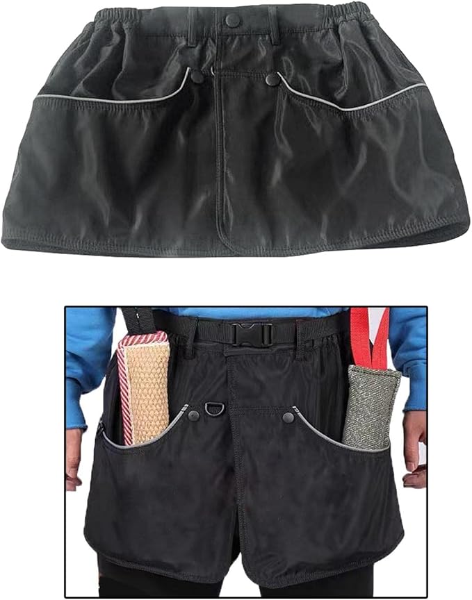 MagiDeal Multi Functional Dog Handler Training Pants Dog Trainer Apron for Small Medium Large Dogs, Black XL 100CM
