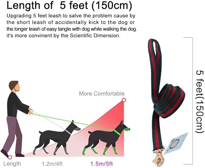 Premium Dog Leash with Luxury Style, Soft Durable Dog Leashes, Walking Training Leash for Small Medium Big Large Dogs