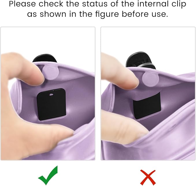 AUDWUD Silicone Dog Treat Pouch,With Dog Training Clicker,Clip on Portable Training Container,Convenient Magnetic Buckle Closing and Upgraded Waist Clip for Enhanced Stability