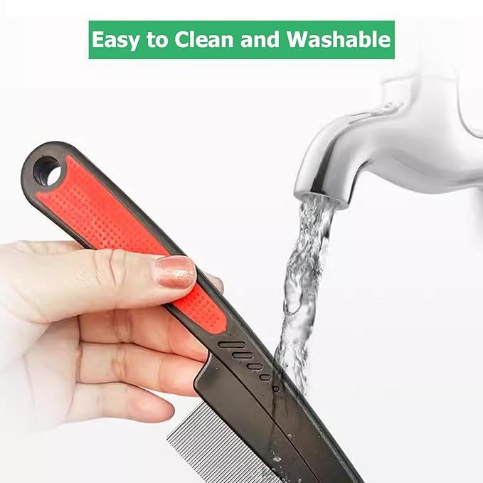 Multifunctional Dandruff Comb, Stainless Steel Fine Tooth Comb Dandruff Remover for Kids Adults Pets Dog