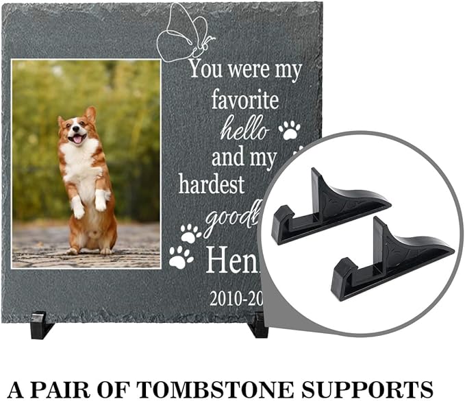 Dog Memorial Gifts for Loss of Dog Garden Stone, Personalized Pet Memorial Stones, Pet Remembrance Gift, in Memory of Dog Cat, Loss of Pet Sympathy Gift, Pet Loss Gifts