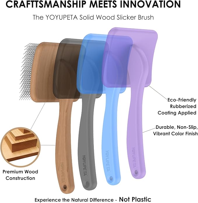 Large Dog Slicker Brush for Goldendoodles, Poodles - 3 in 1 Grooming Kit with Undercoat Rake, Comb - Extra Long Pins for Dematting Great Pyrenees, Thick Coats, Shedding, Detangling, Blue