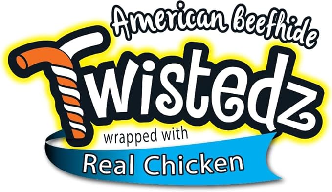 Pet Factory Twistedz American Beefhide 5" Twist Sticks Dog Chew Treats w/ Real Chicken Meat Wrap - 20 Count/1 Pack