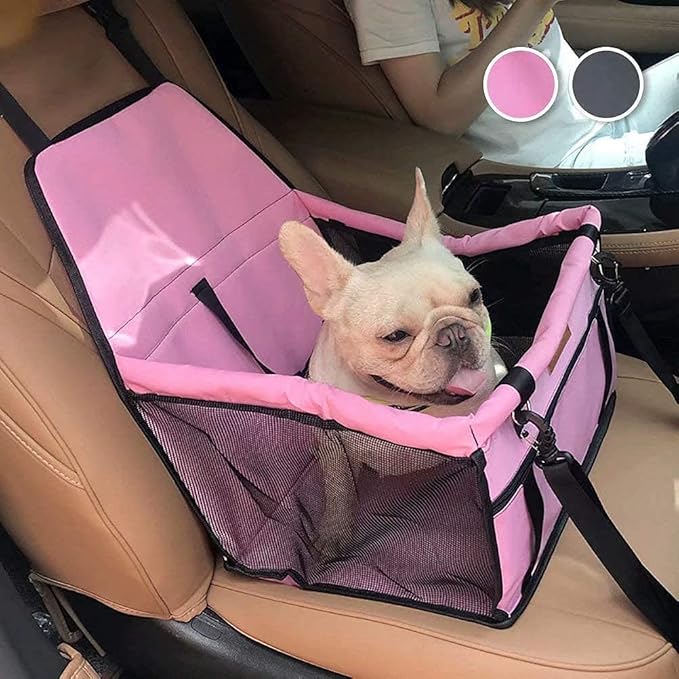 Pet Car Booster Seat Dog Car Seat Travel Carrier Cage Vehicles Upgrade Deluxe Washable Portable Breathable Folding Soft Washable Travel Bags for Dogs Cats or Other Small Pet