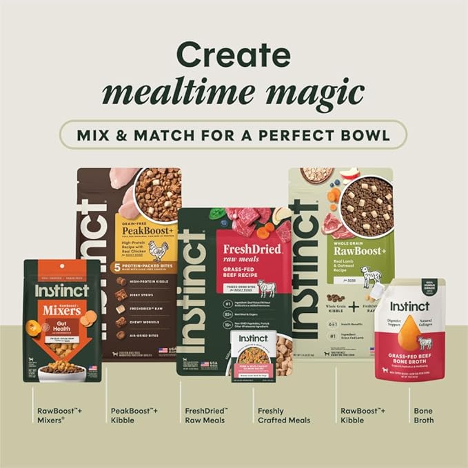 Instinct BeNatural, Natural Dry Dog Food, Raw Coated Kibble, Whole Grain - Real Chicken & Brown Rice, 25 lb. Bag