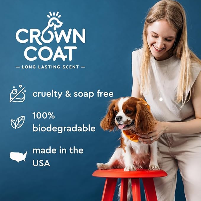 Crown Coat Almond Grove Long Lasting Pet Cologne, 8 oz - Professional Grooming Grade, Natural Perfume Deodorant, New Long Last Fragrance Formula for Dogs and Cats