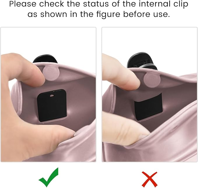 AUDWUD Silicone Dog Treat Pouch,With Dog Training Clicker,Clip on Portable Training Container,Convenient Magnetic Buckle Closing and Upgraded Waist Clip for Enhanced Stability