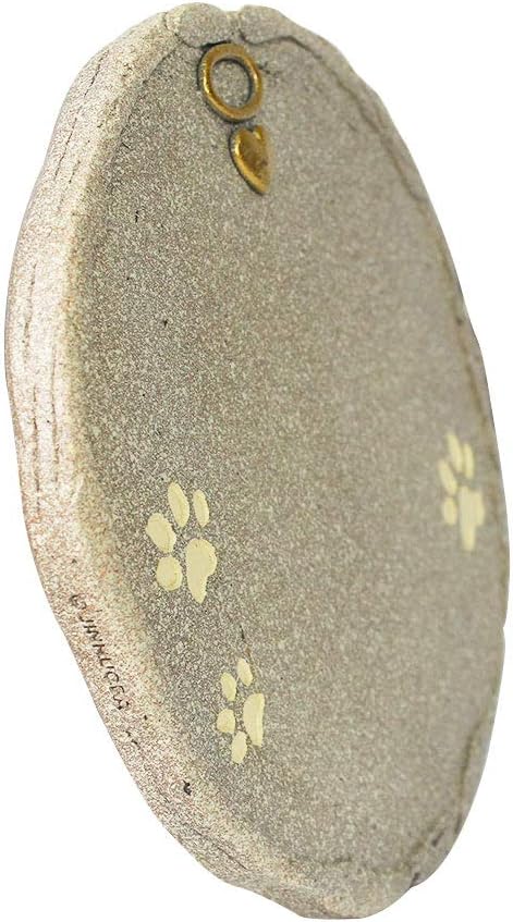 Engraved Pet Memorial Garden Stone, Personalized Pet Grave Marker Tombstone Garden Stone with Sympathy Poem No Longer by My Side, But Forever in My Heart