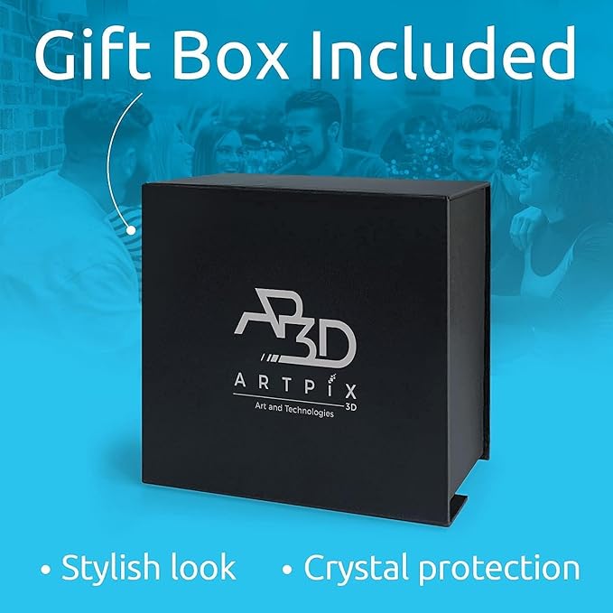 ArtPix 3D Crystal Photo, Personalized Dog Memorial Gifts with Your Own Photo for Dog Lovers, Pet Owners, 3D Laser Etched Picture, Engraved Customizable Crystal in Memory of Dog, Customized Gifts