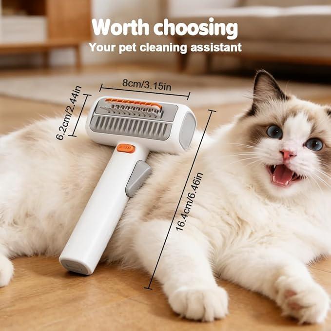 Upgrade 2-in-1 Pet Self-Detangling & Grooming Comb, 2026 New Professional Pet Dematting Comb & Undercoat Rake for Dogs & Cats, Gentle Pets Grooming Brush for Long or Short Hair (2)
