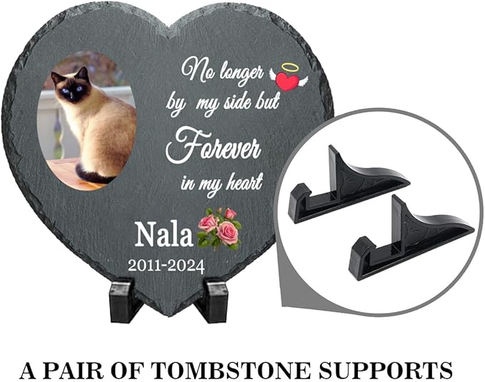 Pet Memorial Stone with Photo Outdoor, Pet Memorial Stone, Cat Memorial Stone, Pet Grave Marker Headstone, Personalized Pet Memorial Gift, Loss of Dog Cat Sympathy Gift