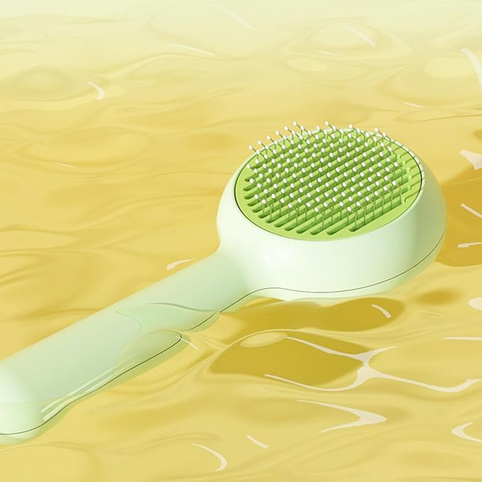 Premium Universal Pet Grooming Brush with Stainless Steel Pins Ideal for All Breeds Long Short Haired Cat or Dog,Ergonomic All-in-One Reduces Tanglesand PromotesHealthy Coat with Gentle (Green)