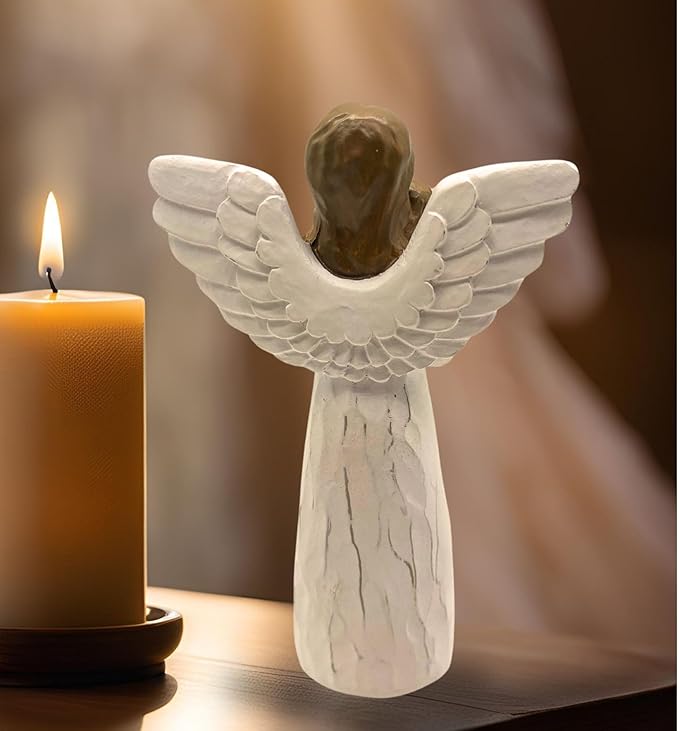 Dog Memorial Gifts for Loss of Dog, Pet Memorial Gifts for Dogs, Sculpted Hand-Painted Angel Figurines – Loss of Dog Sympathy Gift, Dog Bereavement Gifts, Dog Remembrance Gift (Black)