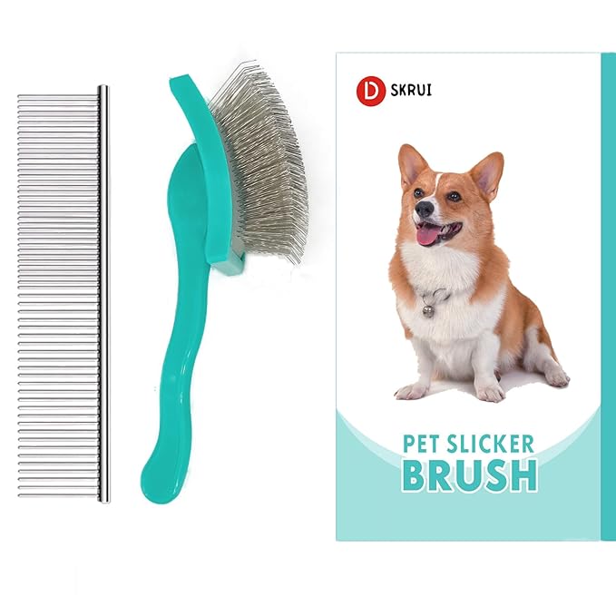 Doodle Brush for Dogs - Goldendoodle Brush with Poodle Comb - Goldendoodle Must Haves Grooming Tools - Pet Comb Value Kit Designed for Doodles, Labradoodles, Bernedoodles - Large-Extra Long Pin 31mm