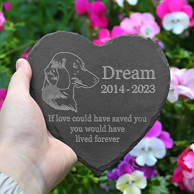 Personalized Dachshund Memorial, Dachshund Dog Memorial Stone, Loss of Dachshund, Dachshund Keepsake, in Memory of Dachshund