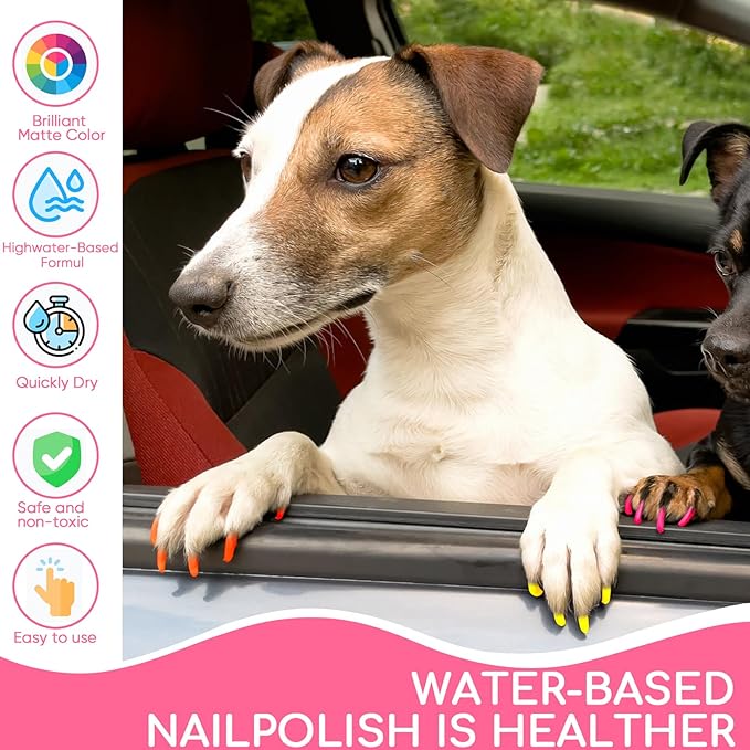 Dog Nail Polish, Dog Nail Polish Pens Quick Dry-20 Colors, Pet Nail Polish Set for Dogs, DIY Dogs Puppy Nails, Dog Safe Nail Polish Non Toxic, Odorless, Easy to Apply