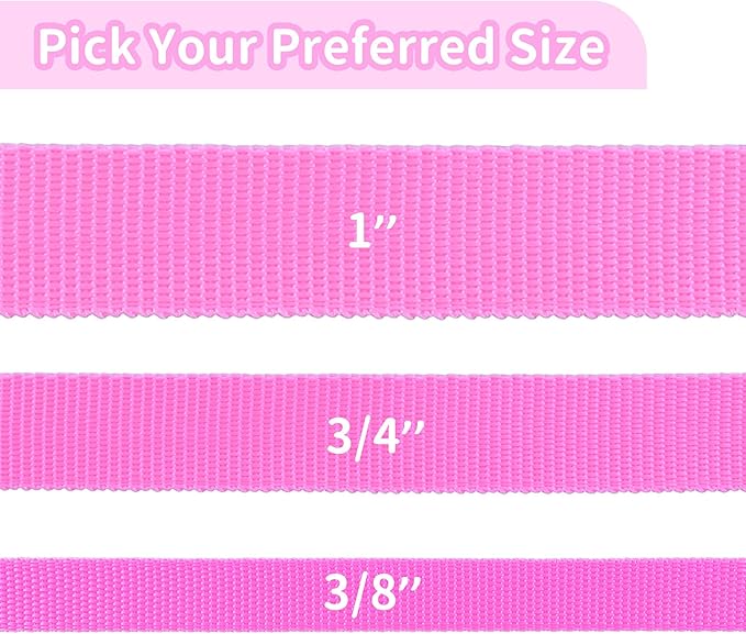 HIKISS Long Dog Leash Obedience Recall Training Agility Lead with Thickening Material for Large Dog - 15ft 20ft 30ft 50ft 100ft Training Leash(Pink 50ft)