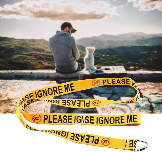 JXGZSO Please Ignore Me in Training Dog Lead Reactive Dog Give Me Space Puppy Leash Wrap Rescue Puppy Lead (Please Ignore Me DL)