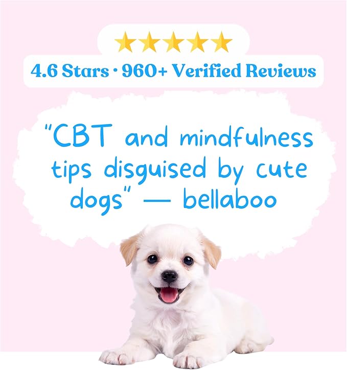 Dogs Against Anxiety Cards ā 50 Anxiety Relief Cards | CBT & Mindfulness Exercises | Calming Gift for Women, Dog Lovers & Kids