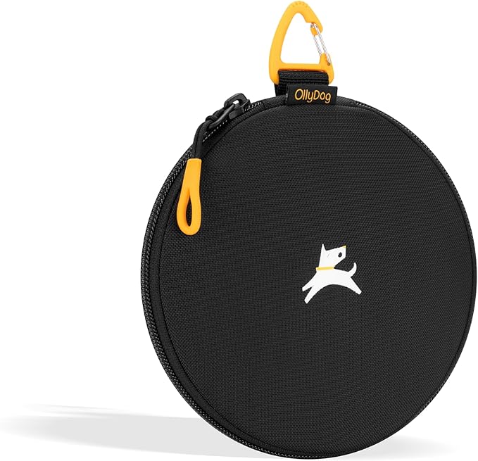 OllyDog Superbowl | Collapsible Dog Travel Bowl | 2 Compartment Food & Water | Foldable| Portable Dog Bowl | Hiking, Camping (Terrazzo)