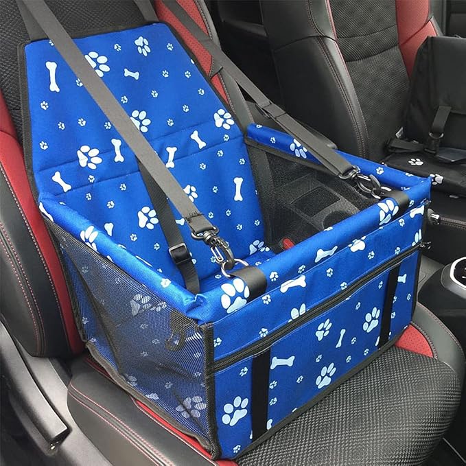 Pet Car Booster Seat Dog Car Seat Travel Carrier Cage Vehicles Upgrade Deluxe Washable Portable Breathable Folding Soft Washable Travel Bags for Dogs Cats or Other Small Pet