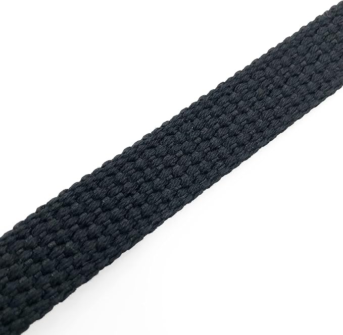 Cotton Dog Training Lead, 50ft, Black, Soft Woven Dog Training Leash for Obedience, Recall, and Control Training