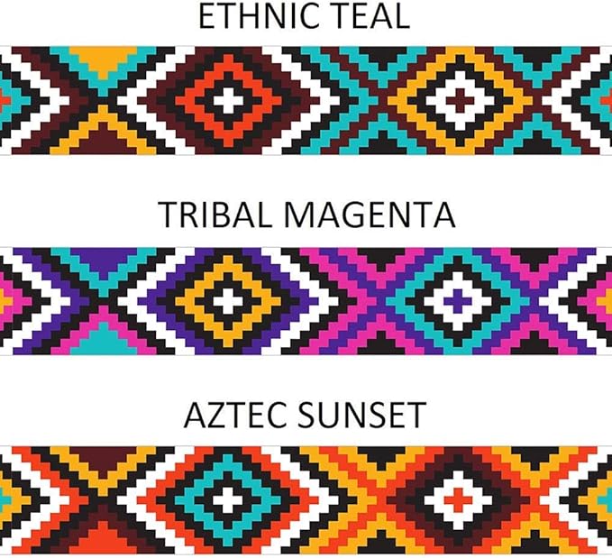 CollarDirect Aztec Martingale Collars for Dogs Heavy Duty Tribal Pattern Safety Nylon Training Collar Large Medium Small (Ethnic Teal, M, Neck Size 12"-17")