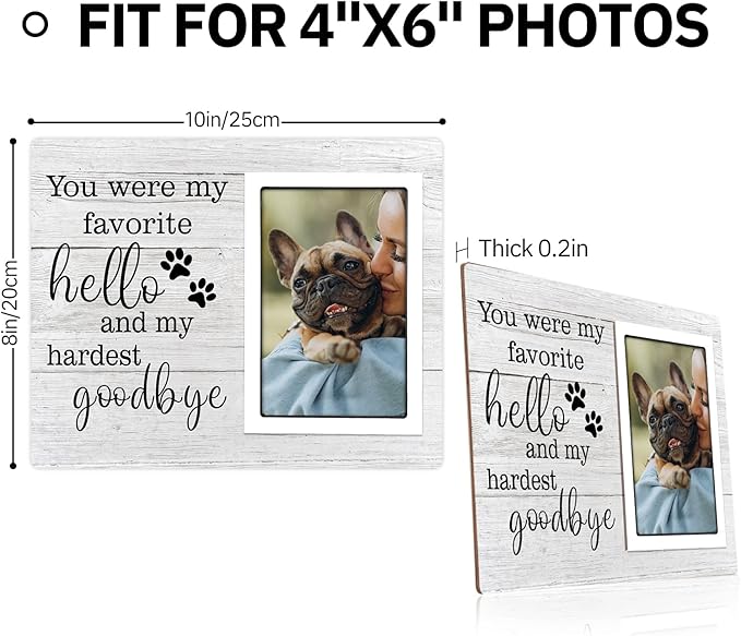 SteadStyle Dog Memorial Gifts for Loss of Dog, Pet Memorial Gifts, Loss of Dogs Sympathy Gift, Pet Loss Remembrance Bereavement Gift, In Memory of Dogs Sympathy Picture Frames (4x6)
