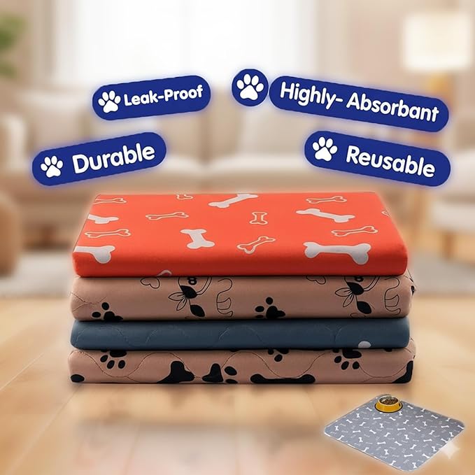 Puppy Pads with pheromones, Elite Pads for Cats, Washable Puppy Pads for Dogs and Cats, Leak-Proof & Anti-Slip Pet Training Pad for Home & Travel(Grey, S: 18.1" × 11.8")