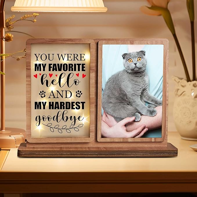 Dog Memorial Picture Frame Pet Memorial Gifts Cat Dog Loss 4x6 Led Picture Frame