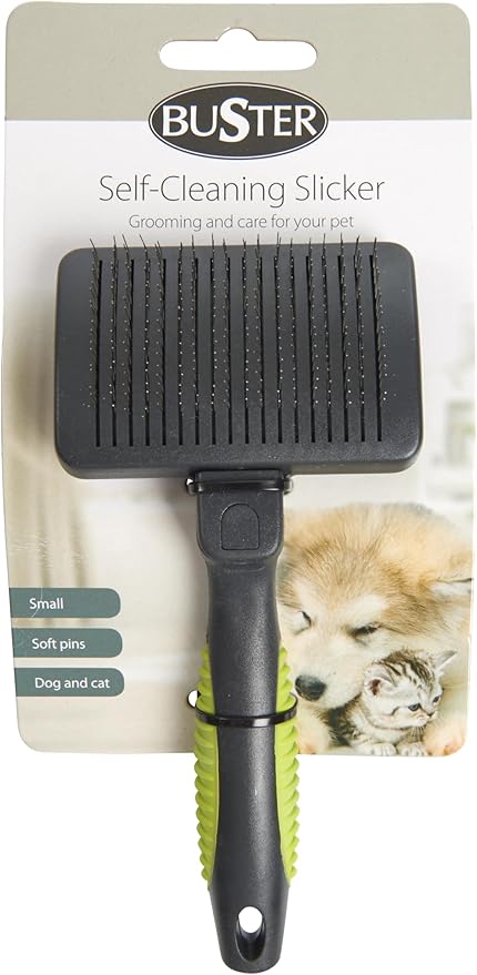 Kruuse Buster Small Premium Undercoat Rake – Fixed Pins for Gentle, Efficient Grooming