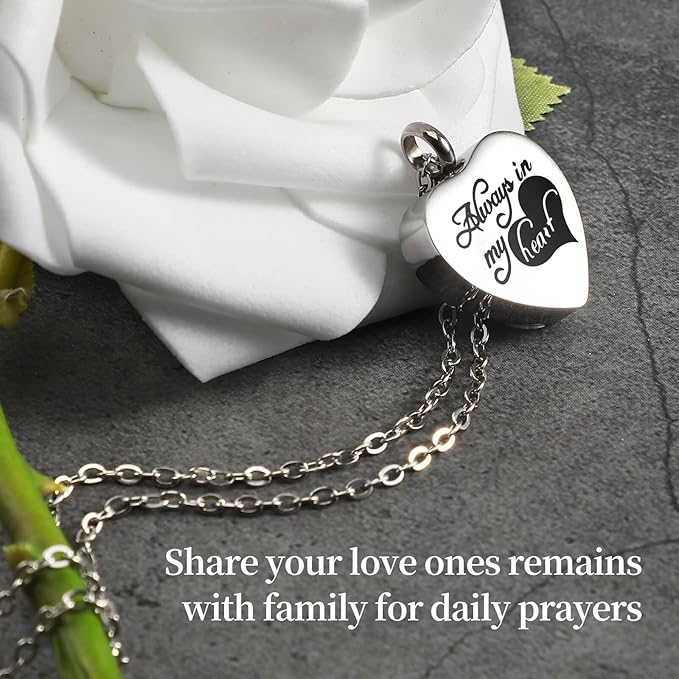 Small Pet Urns for Dogs Ashes, Mini Cat Urn for Ashes Keepsake, Tiny Cremation Animal Memorial Necklace ERN Earns Urnas Loss of Dog Cat Gifts, Pet Paw Print Urn - Heart Box with Blue Light